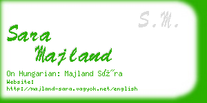 sara majland business card